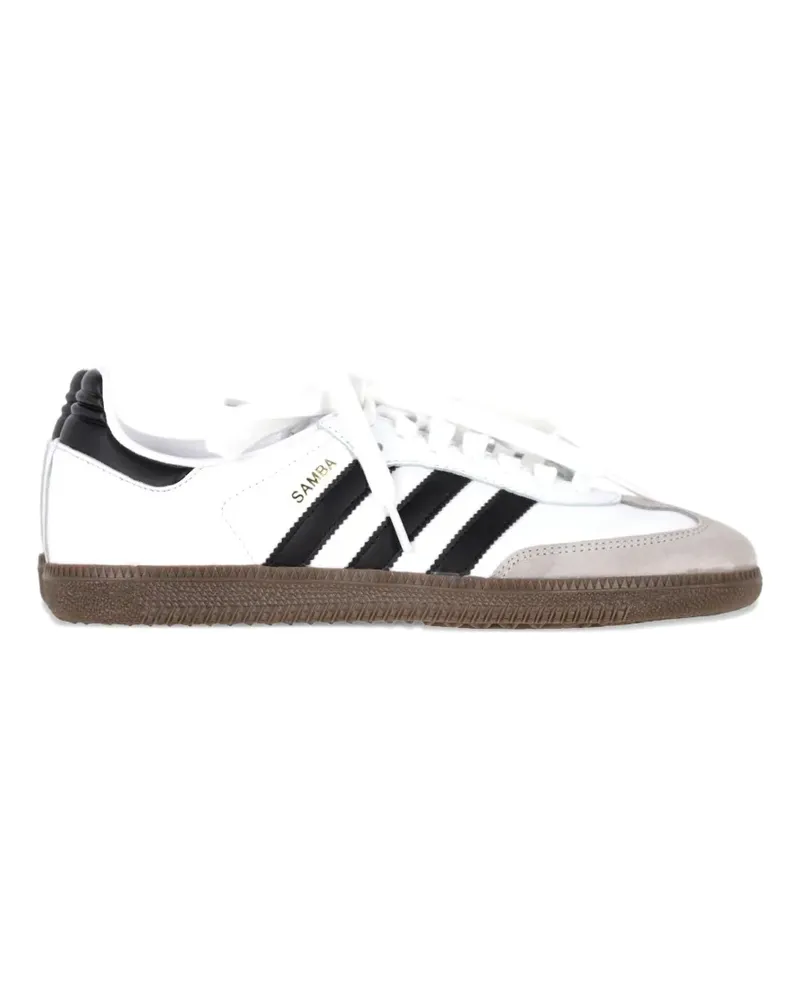 adidas Gestreifte Samba Sneakers - Weiß Weiß