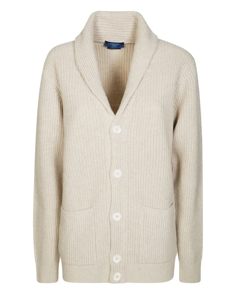 Daniele Fiesoli shawl-collar pocket cardigan - Weiß Weiß