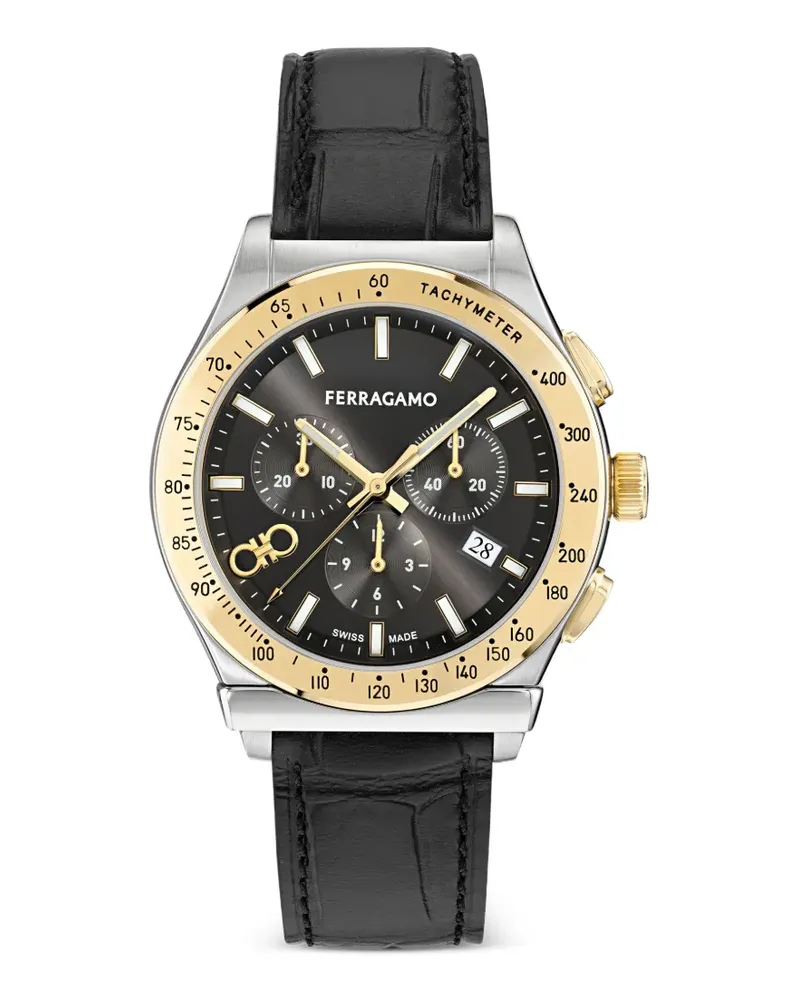 Ferragamo 1927 Chrono 42mm watch - Schwarz Schwarz