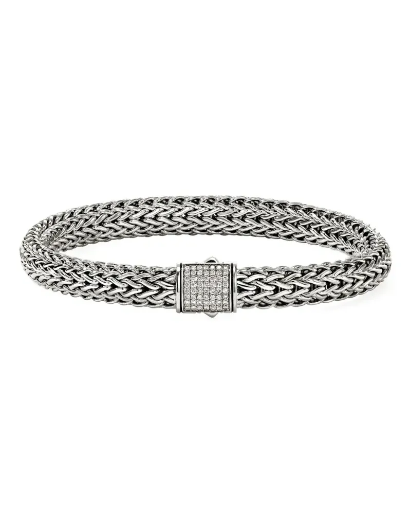 John Hardy Sterling Silver Diamond Chain Bracelet - Silber Silber
