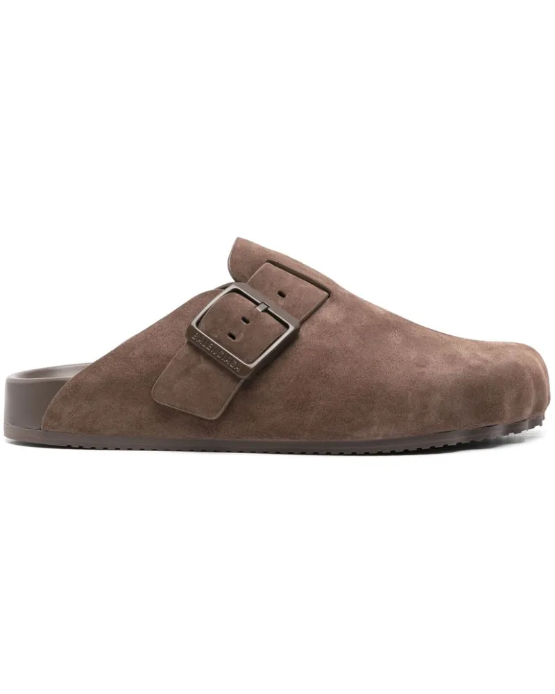Balenciaga Sunday Mules aus Wildleder - Braun Braun