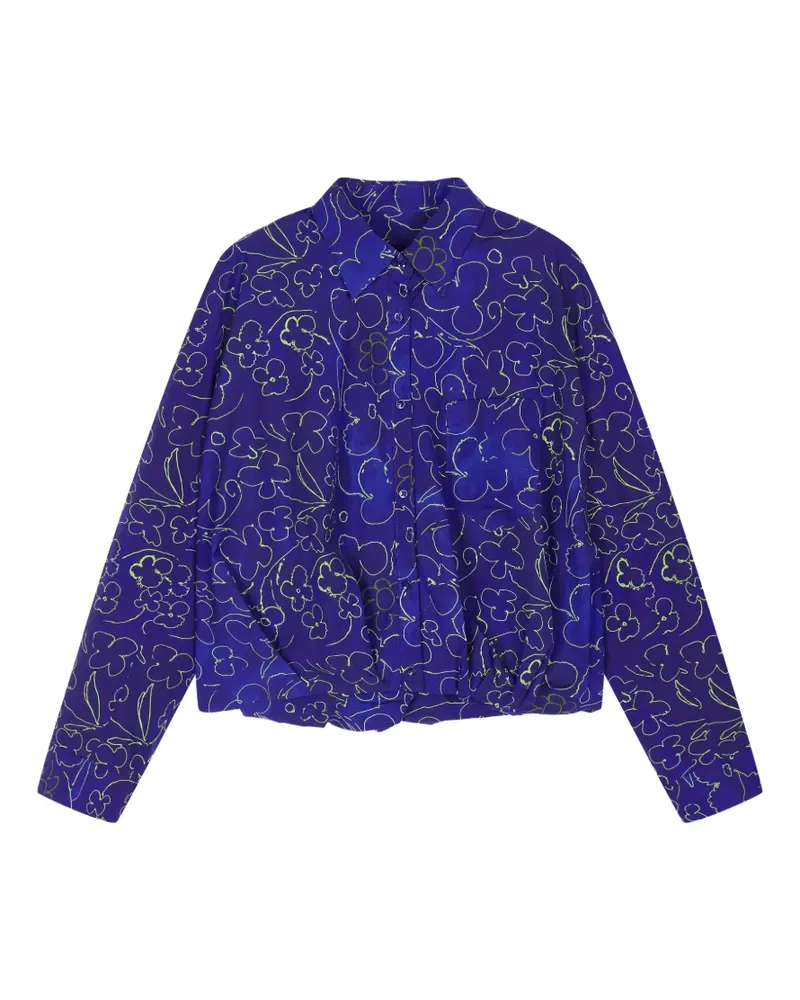 JNBY Hemd mit Blumenprint - Blau Blau