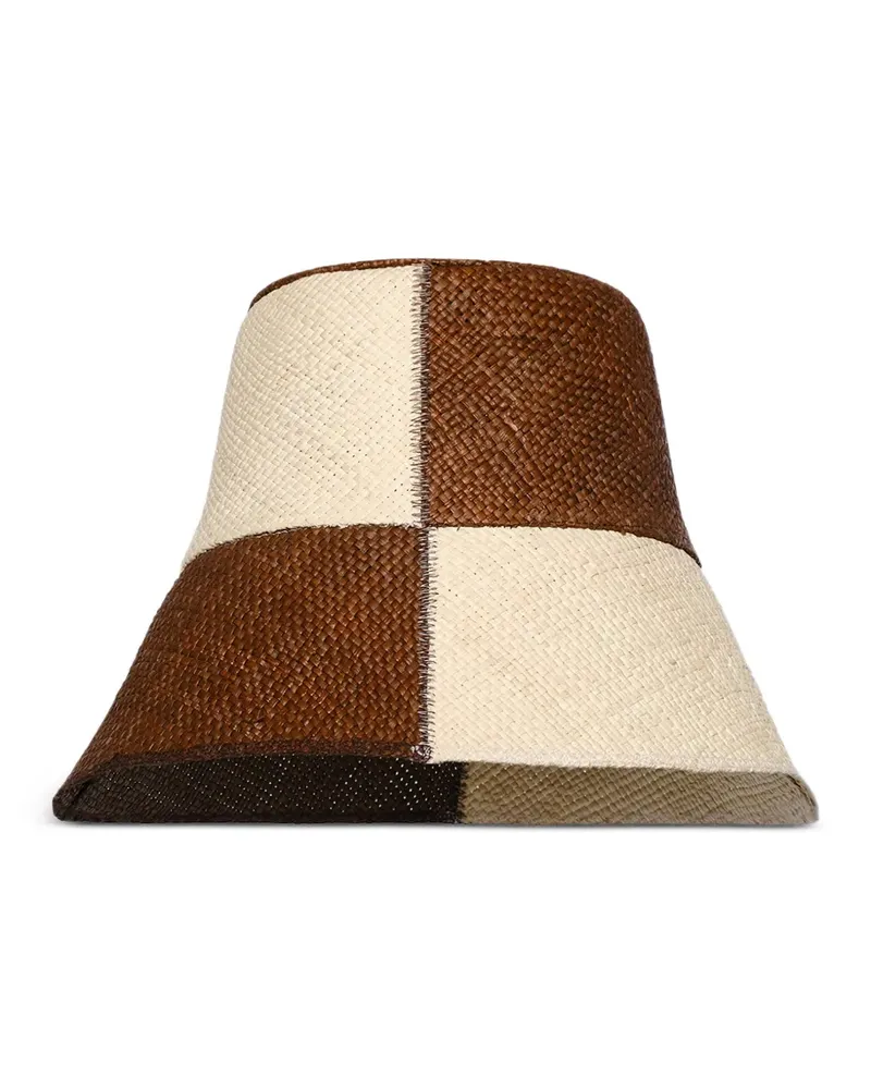 Johanna Ortiz Karierter Fischerhut - Braun Braun