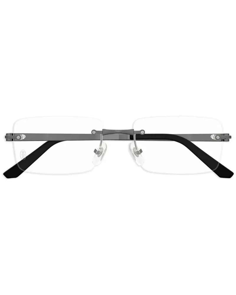 Cartier Brille mit eckigem Gestell - Grau Grau