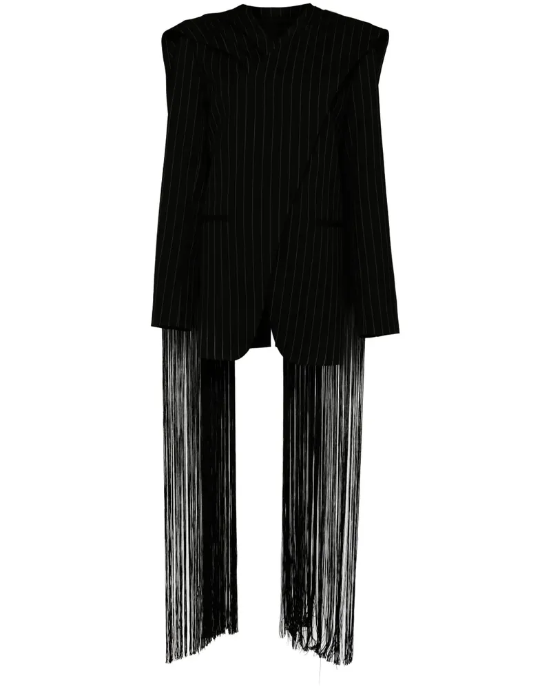 Jean Paul Gaultier Blazer mit Fransen - Schwarz Schwarz