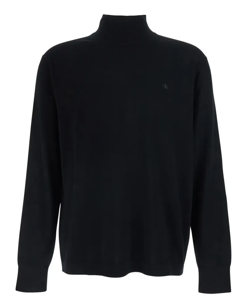 Calvin Klein mock-neck wool sweater - Schwarz Schwarz