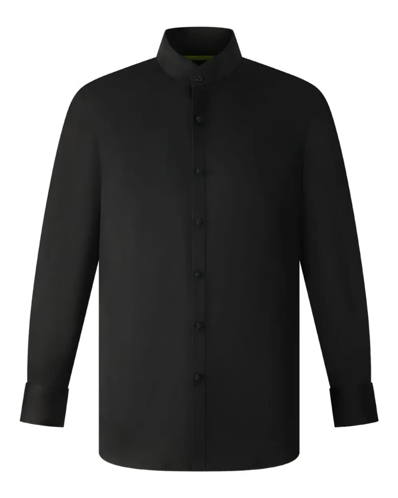 Shanghai Tang Tang Hemd ohne Kragen - Schwarz Schwarz
