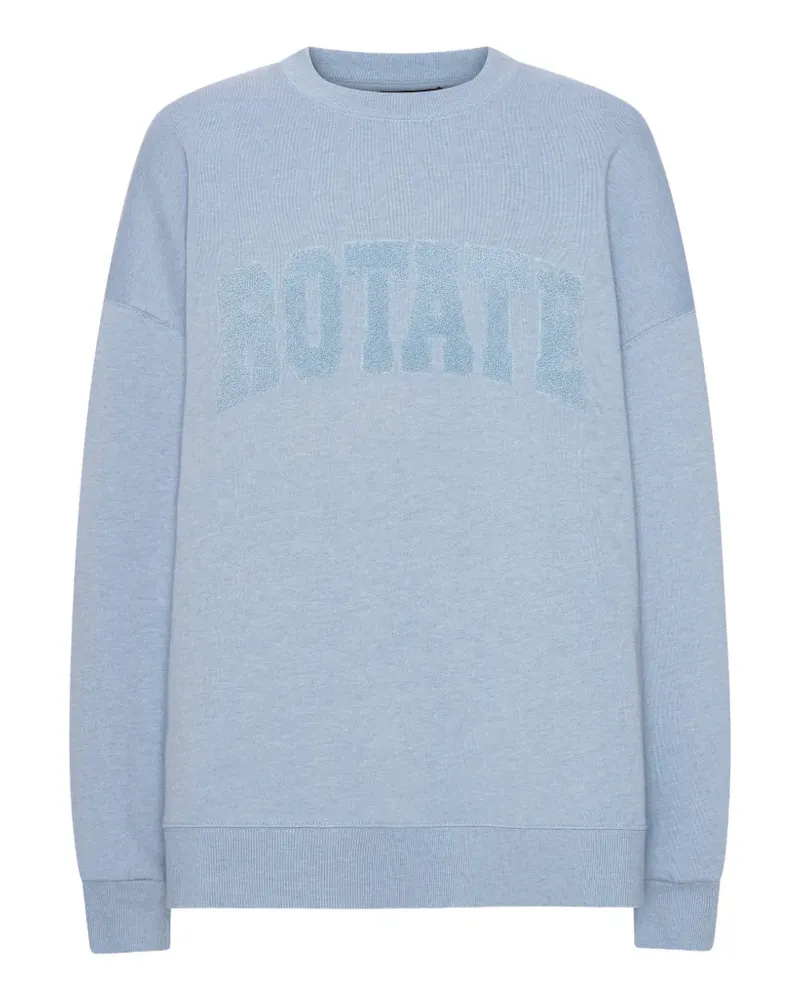 ROTATE Birger Christensen Sweatshirt mit rundem Ausschnitt - Blau Blau