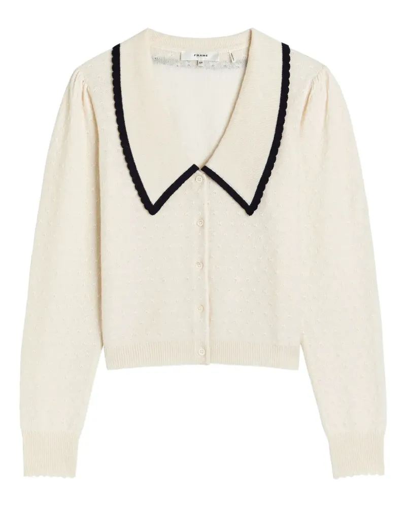 Frame Denim Cardigan mit gewelltem Kragen - Nude Nude