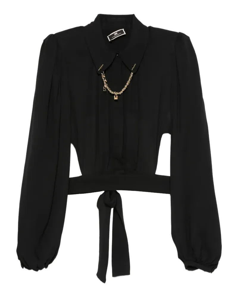 Elisabetta Franchi Rückenfreies Top mit Kettendetail - Schwarz Schwarz