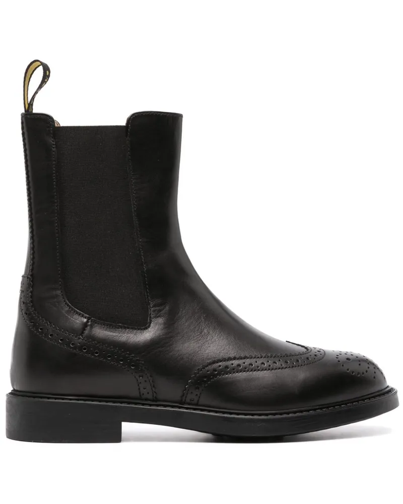 Doucal´s Perforierte Stiefel - Schwarz Schwarz