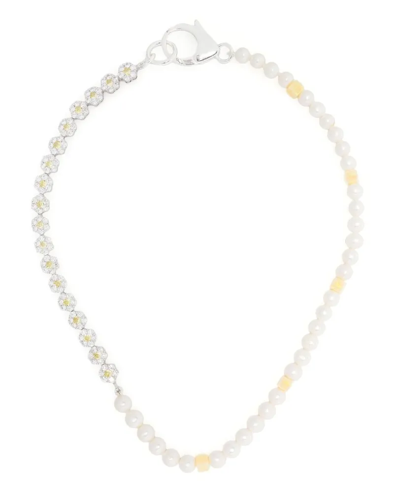 Hatton Labs Daisy Perlenkette aus Sterlingsilber Silber