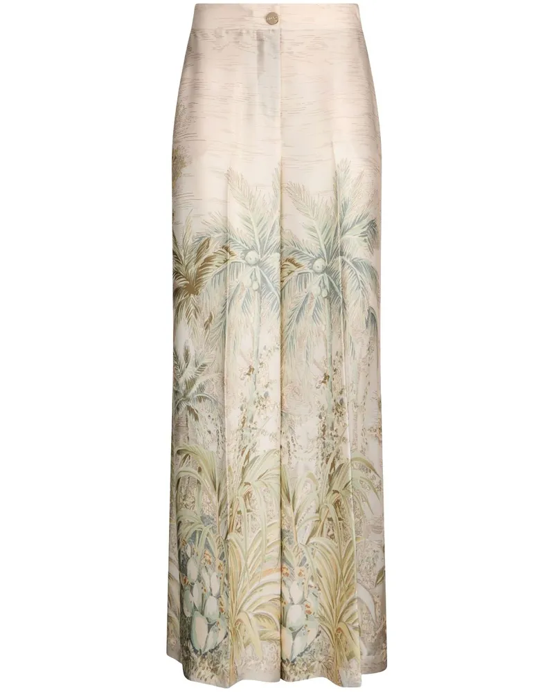Liu Jo Hose mit Blumen-Print - Nude Nude