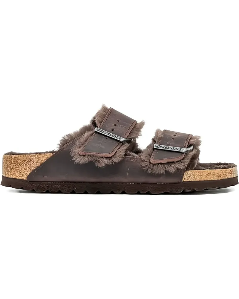 Birkenstock Arizona Habana Shearling-Sandalen - Braun Braun