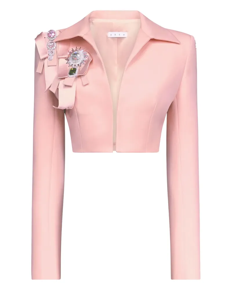 Area Cropped-Jacke mit Kristallen - Rosa Rosa