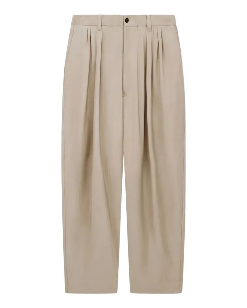 Giorgio Armani Plissierte Tapered-Hose - Nude Nude