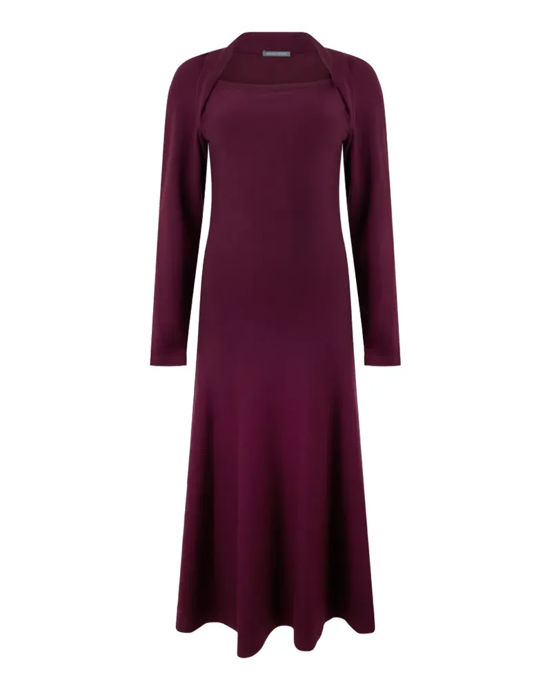 Alberta Ferretti Midikleid mit langen Ärmeln - Rot Rot