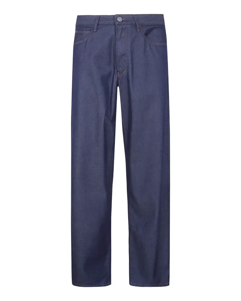 Giorgio Armani logo-patch jeans - Blau Blau