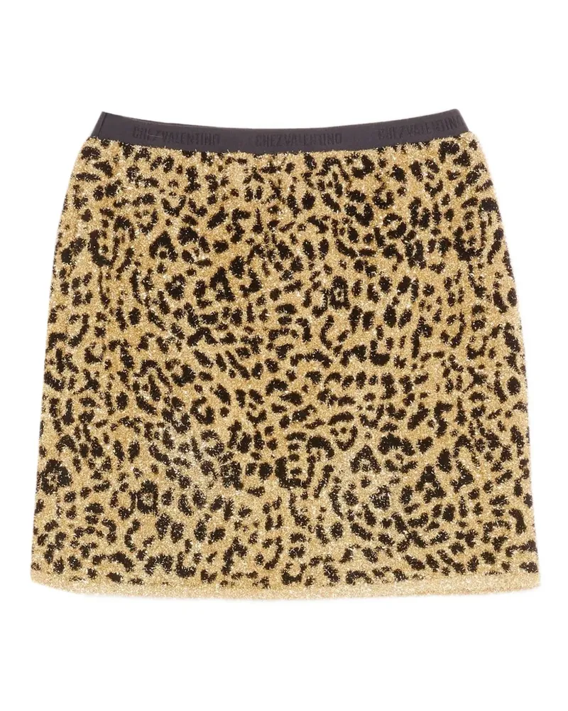 Valentino Garavani Minirock mit Leoparden-Print - Gelb Gelb