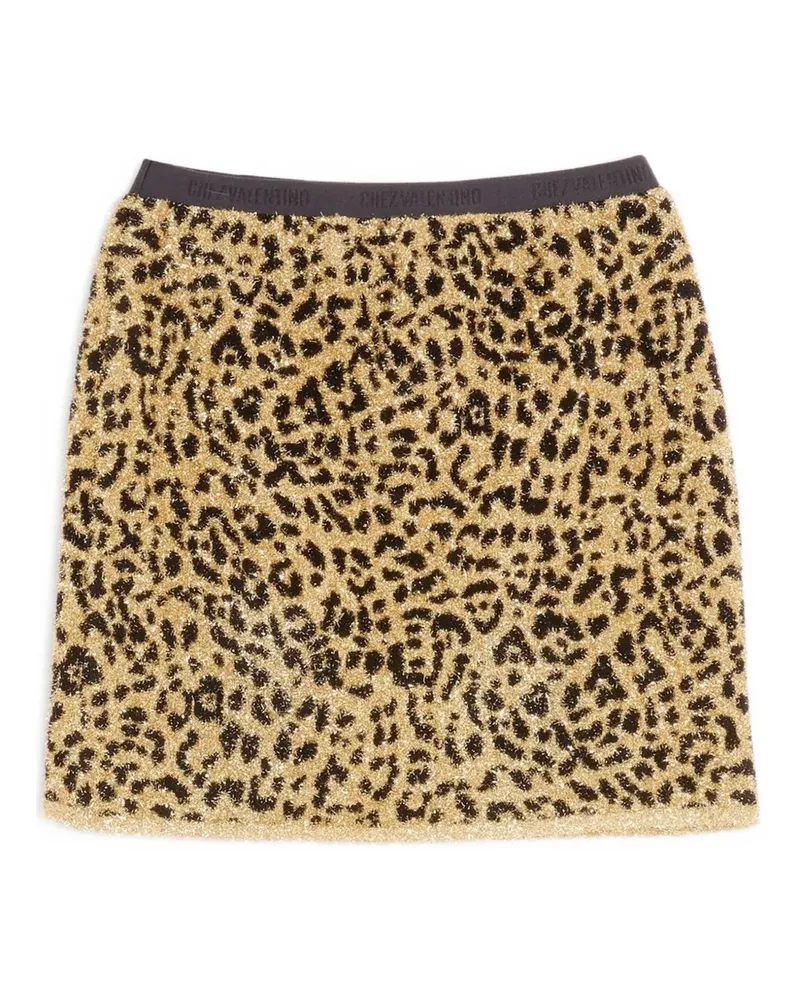 Valentino Garavani Minirock mit Leoparden-Print - Gelb Gelb