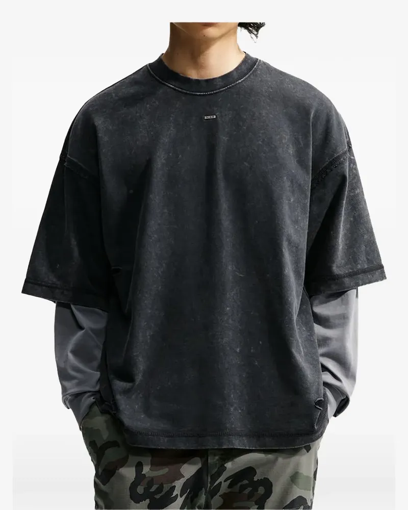Nike NSW Ice Silver T-Shirt - Schwarz Schwarz