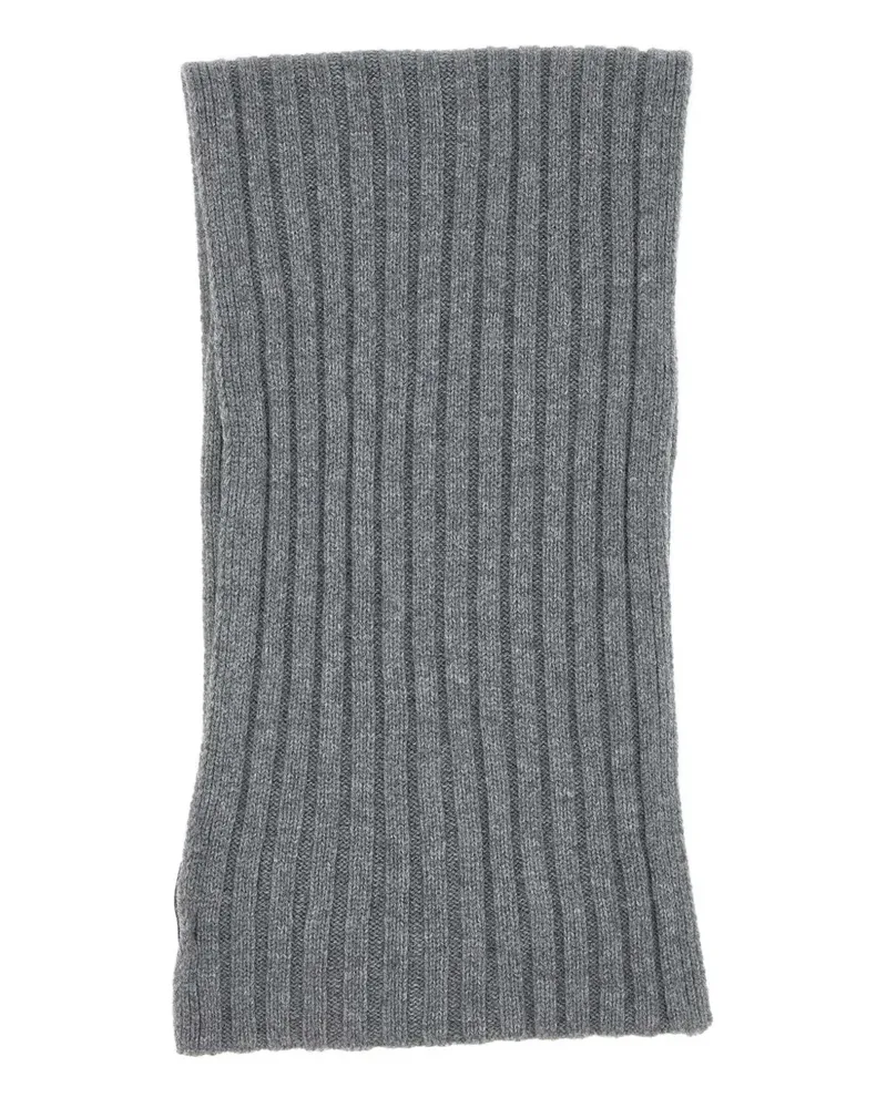 Gran Sasso ribbed scarf - Grau Grau