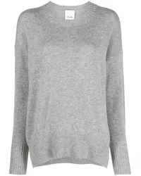 ALLUDE Kaschmirpullover mit tiefen Schultern Grau