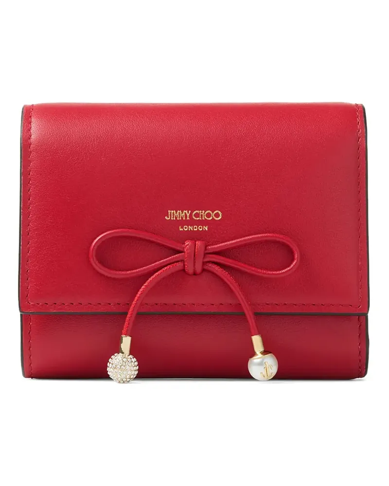 Jimmy Choo Marinda bow-detail wallet - Rot Rot