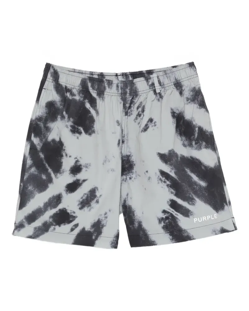 PURPLE BRAND Shorts mit Batikmuster - Grau Grau