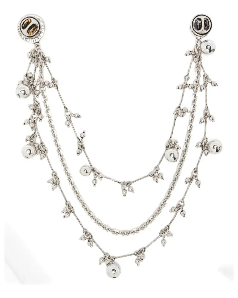 Isabel Marant double-pin chain necklace - SILVER Silver