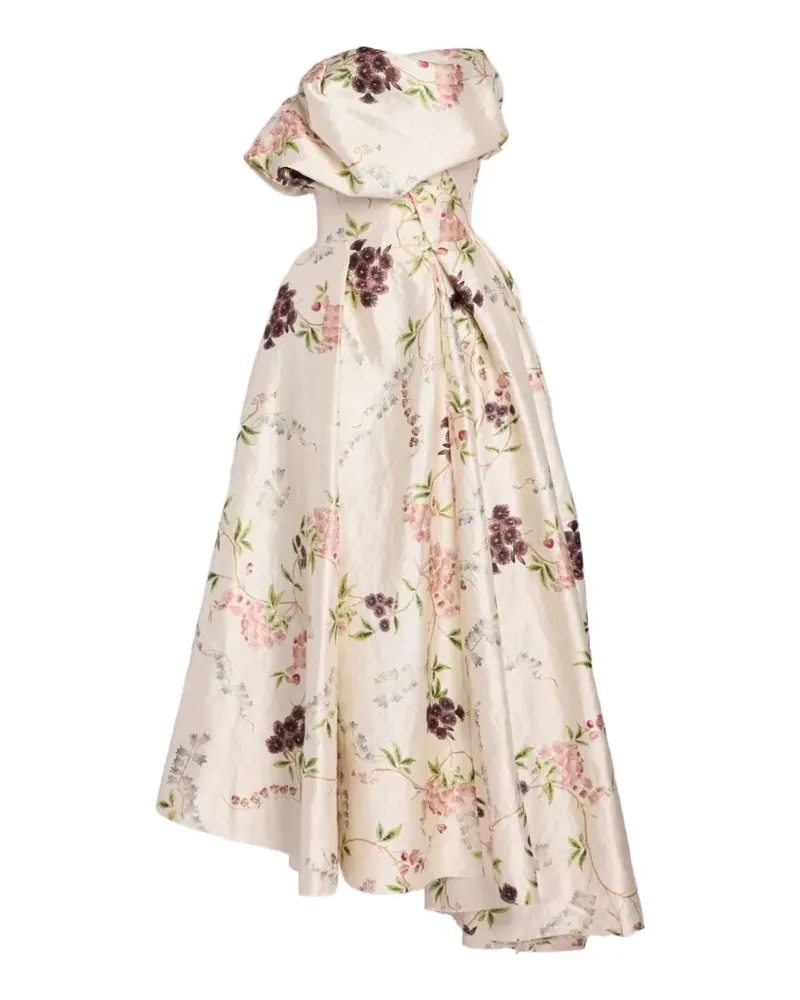 Erdem floral-pattern maxi dress - Nude Nude