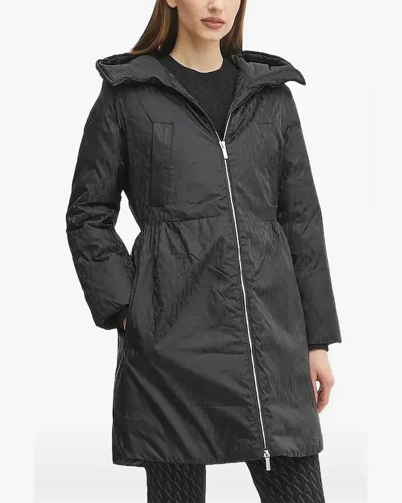 Armani Exchange Kapuzenjacke mit Logo-Print - Schwarz Schwarz