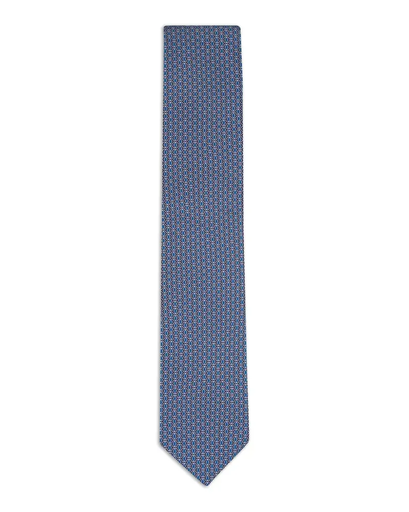 Eton Krawatte mit geometrischem Print - Blau Blau