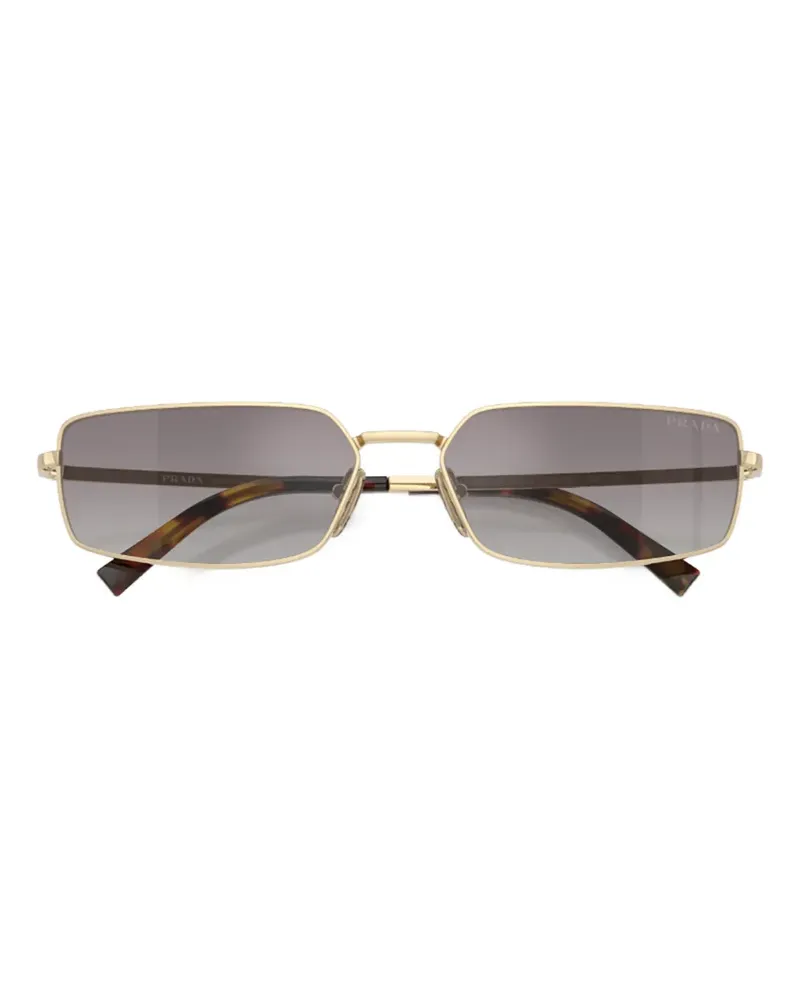 Prada Sonnenbrille mit eckigem Gestell - Gold Gold