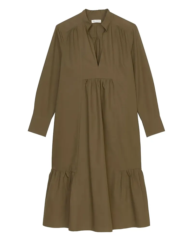 Marc O'Polo Plissiertes Midikleid - Braun Braun