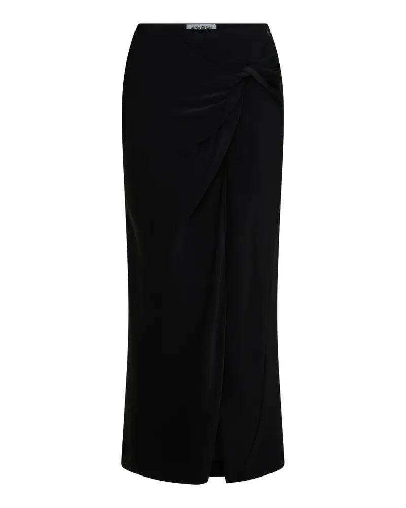 Anna Quan Avery twist-detail maxi skirt - Schwarz Schwarz