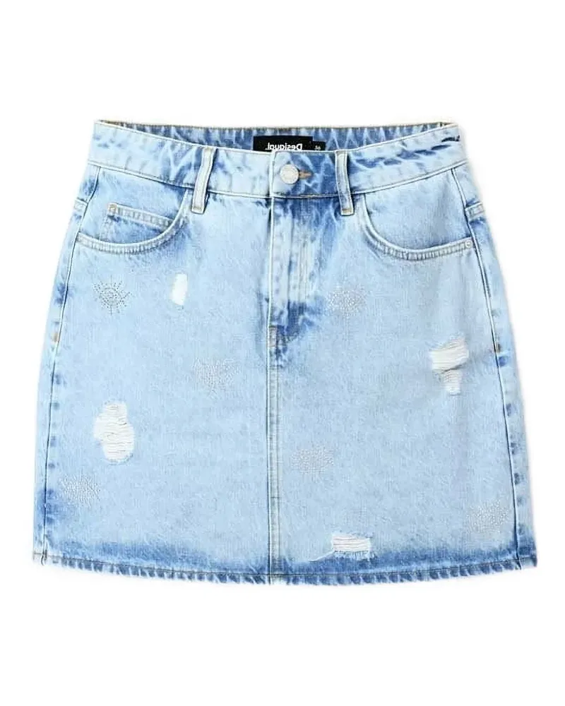 Desigual Jeans-Minirock im Distressed-Look - Blau Blau