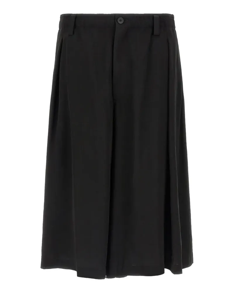 Yohji Yamamoto 8 Tuck elasticated pleated oversized trousers - Schwarz Schwarz