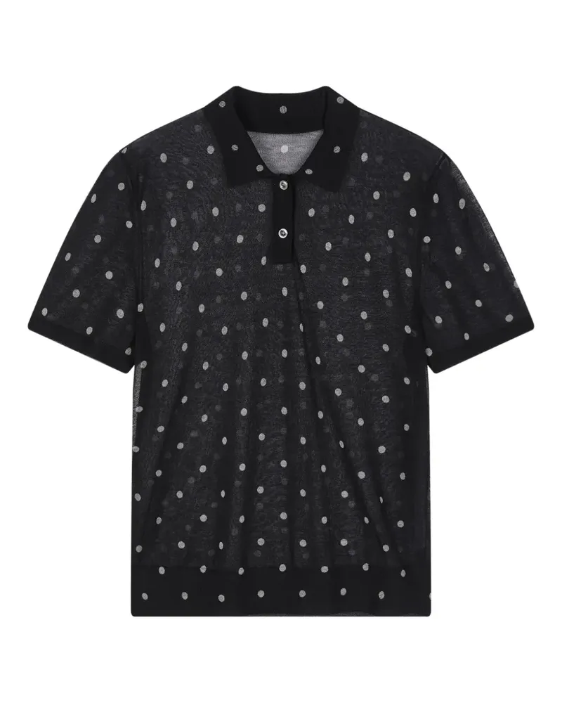 JNBY Poloshirt mit Polka Dots - Schwarz Schwarz