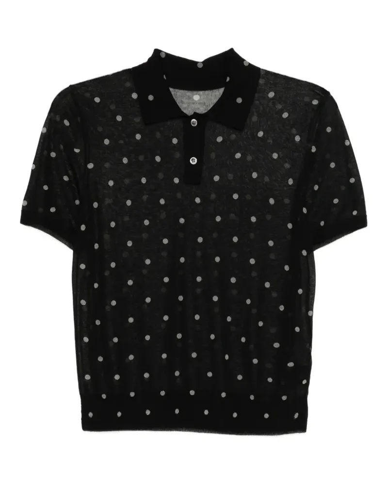 JNBY Poloshirt mit Polka Dots - Schwarz Schwarz