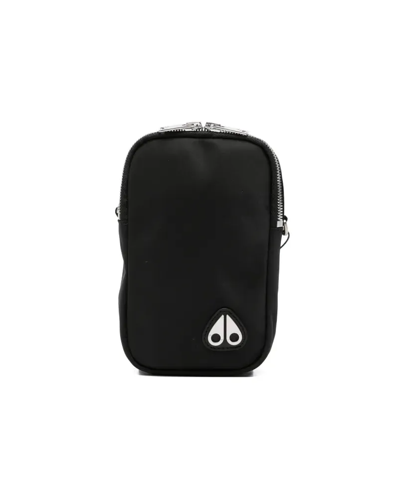 Moose Knuckles logo zip cross body bag - Schwarz Schwarz