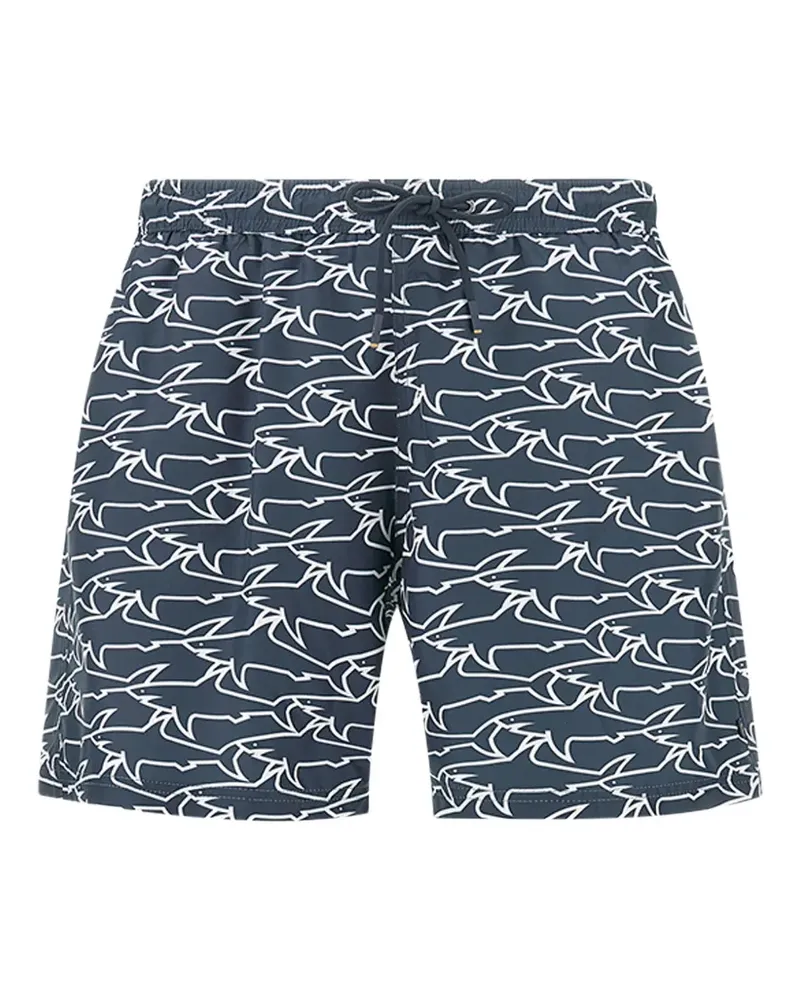Paul & Shark shark-print swim shorts - Blau Blau