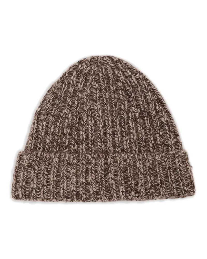 Yves Salomon Grob gestrickte Beanie aus Kaschmir - Braun Braun