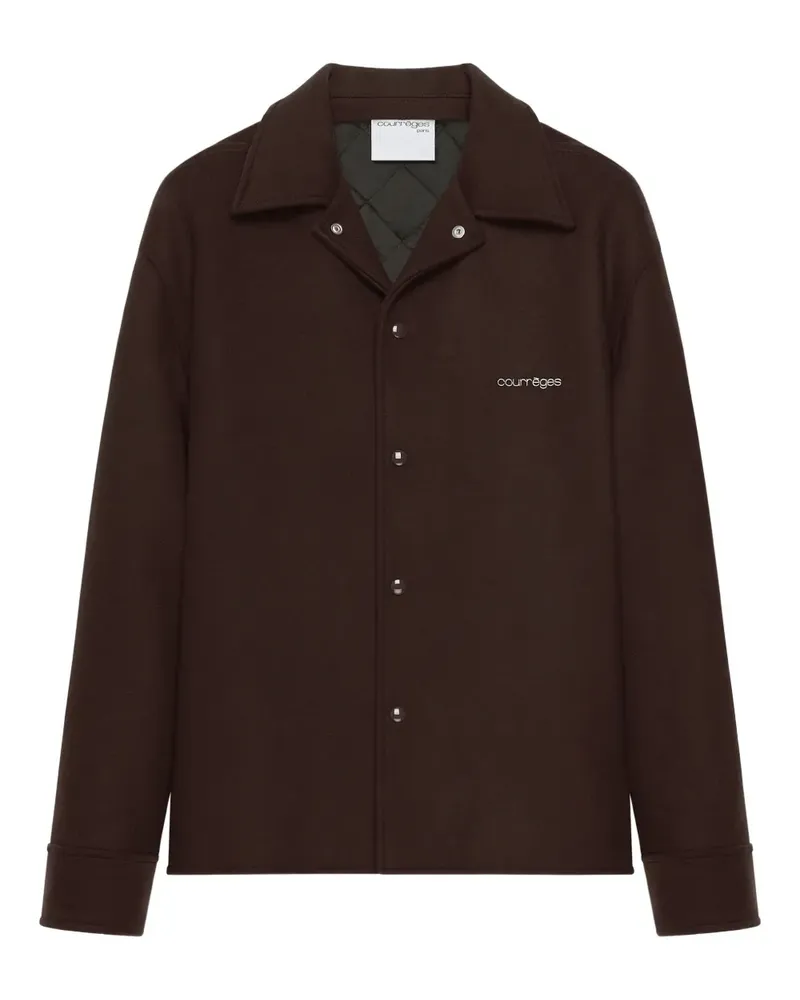 Courrèges snap-button shirt jacket - Braun Braun