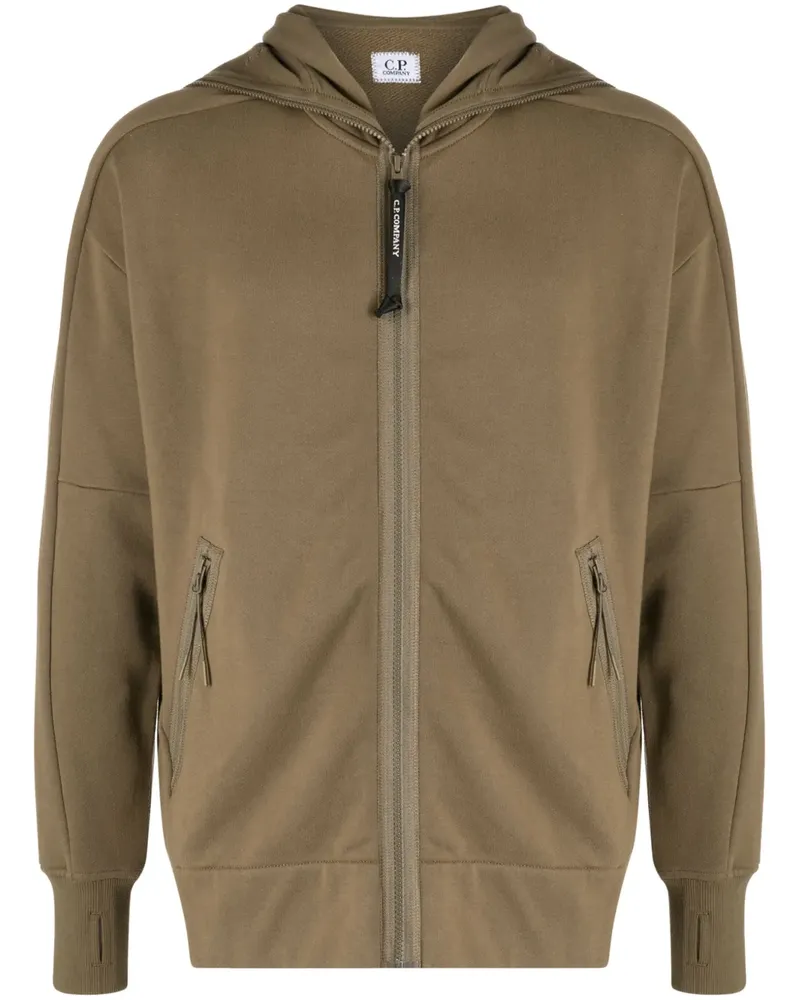 C.P. Company Diagonal Raised Fleecejacke - Grün Grün