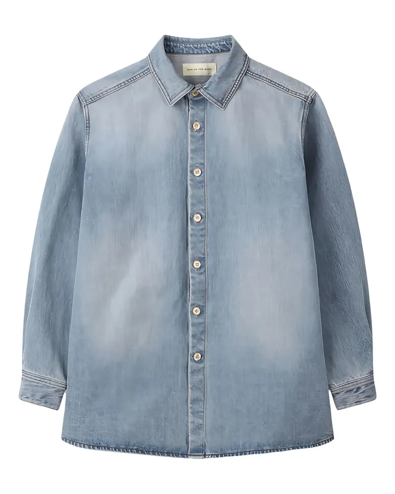 ManOnTheBoon Klassisches Jeanshemd - Blau Blau