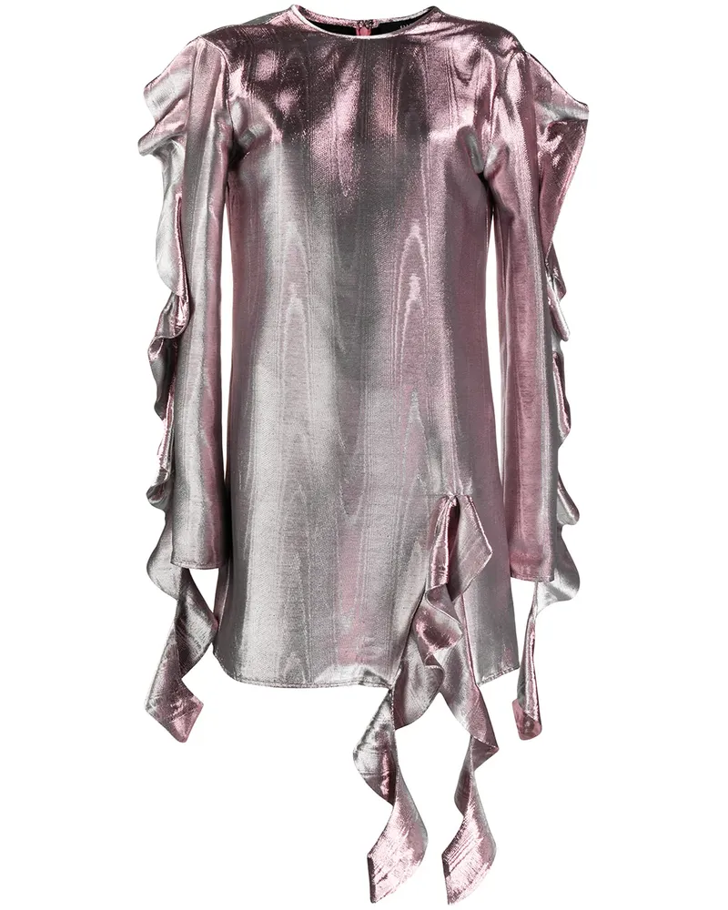 ELLERY Kleid im Metallic-Look - Rosa Rosa