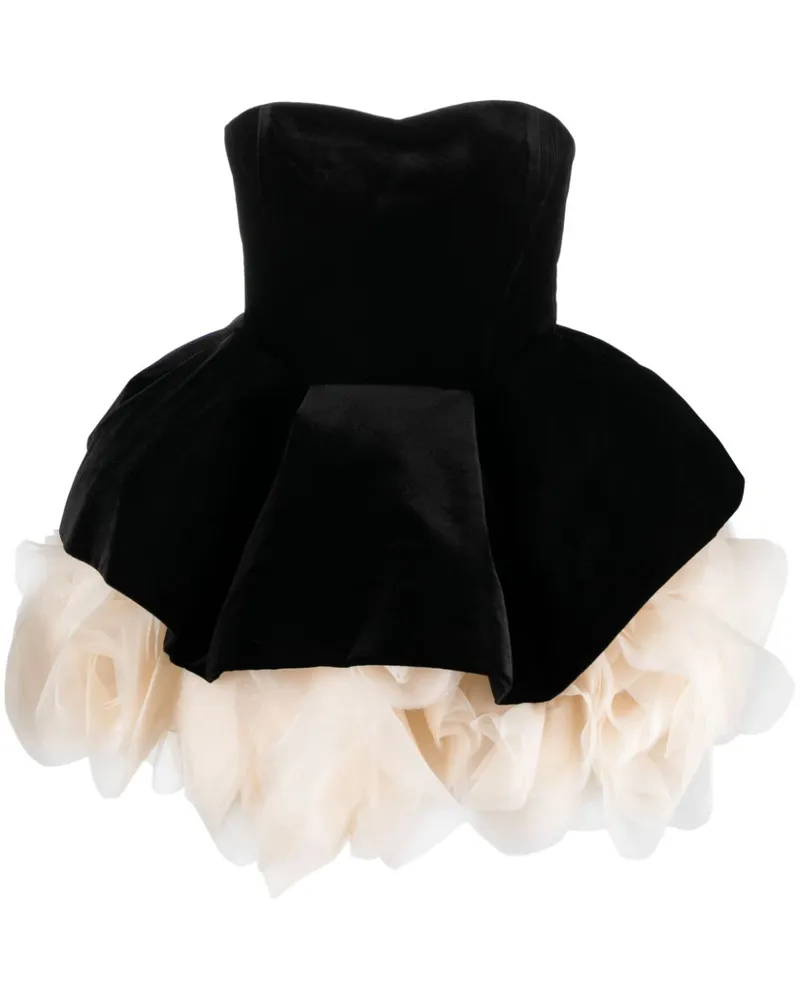 Ana Radu Minikleid im Layering-Look - Schwarz Schwarz