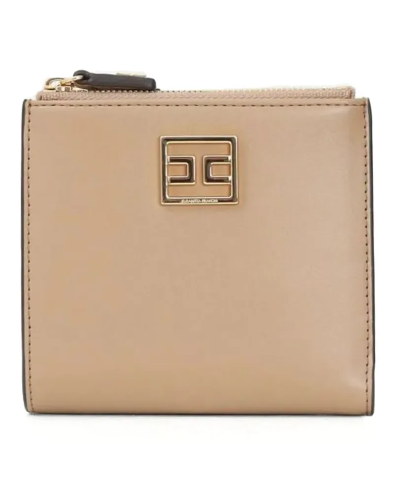 Elisabetta Franchi Portemonnaie mit Logo-Schild - Braun Braun