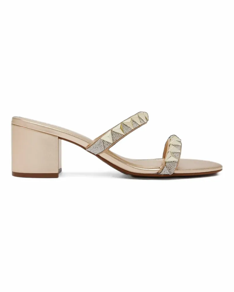 Schutz crystal-embellished studded sandals - Gold Gold